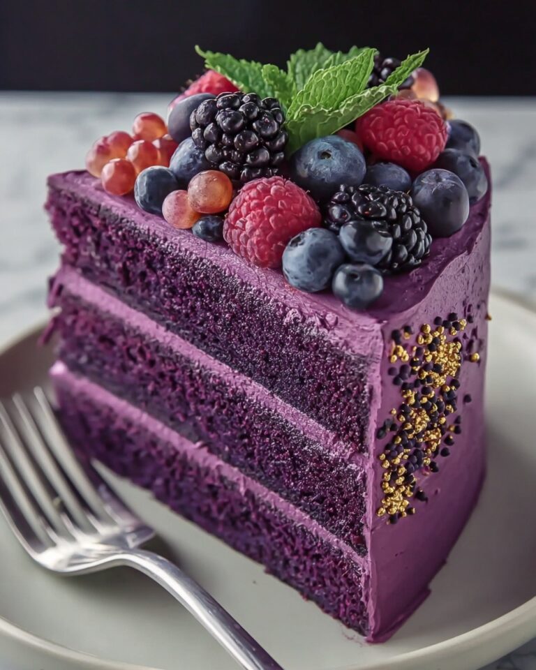 Purple Velvet Cake with Cream Cheese Frosting Recipe