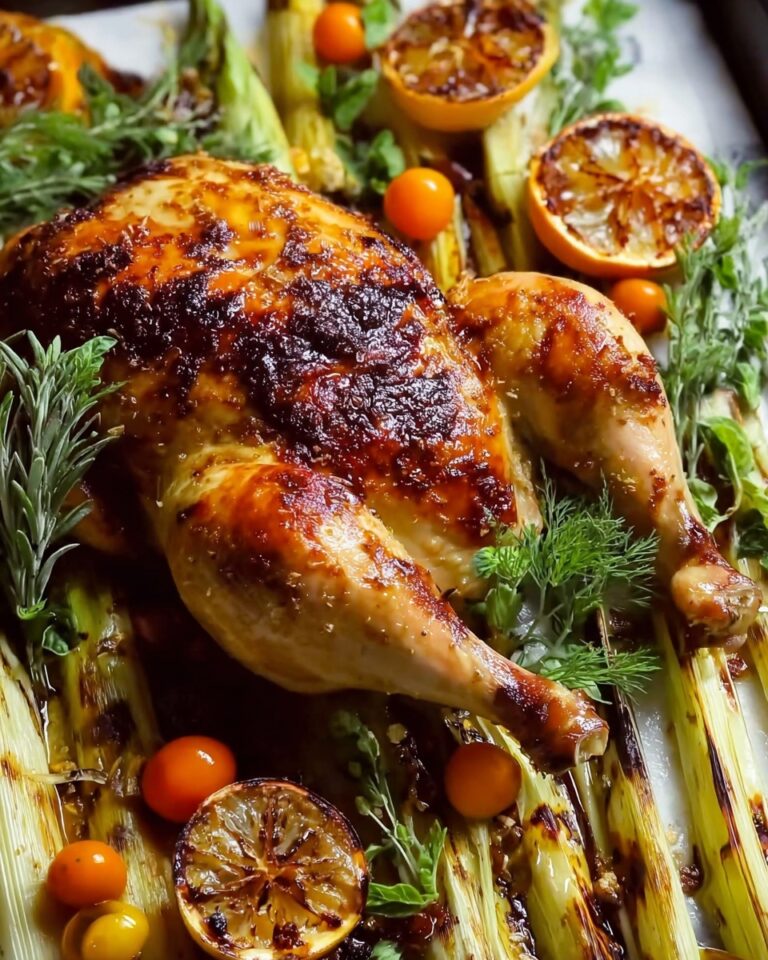 Clementine Roast Chicken with Fennel and Honey Recipe