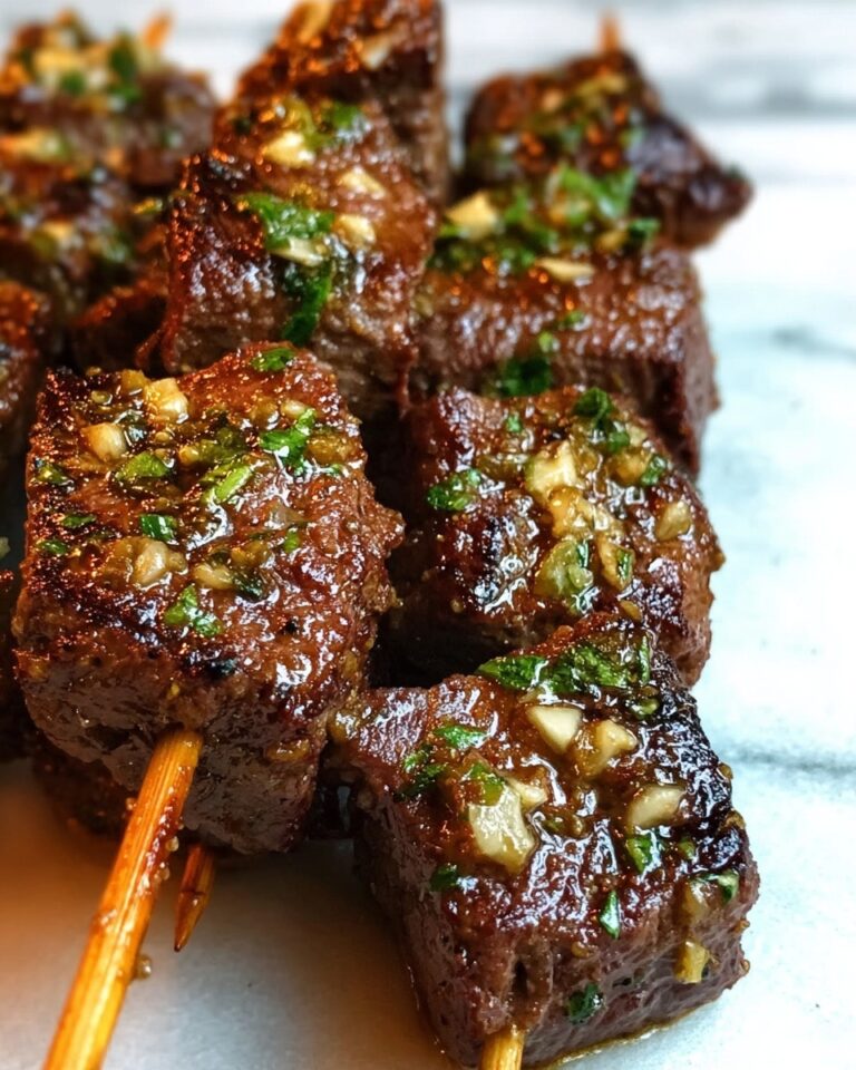 Cajun Garlic Parmesan Air Fryer Steak Skewers Recipe
