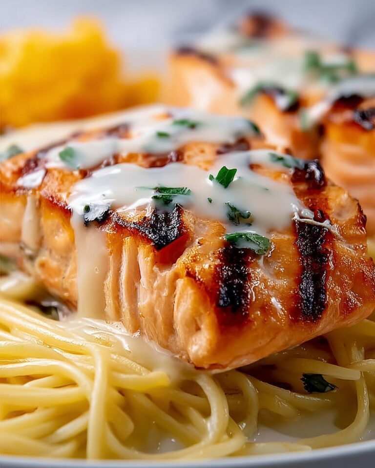 Creamy Garlic Butter Salmon Pasta Recipe