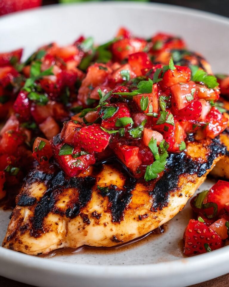 Cilantro Lime Grilled Chicken with Strawberry Salsa Recipe