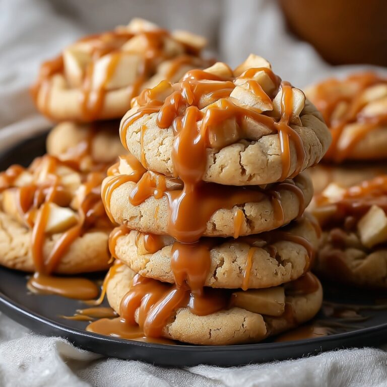 Caramel-Drizzled Apple Cinnamon Cookies Recipe