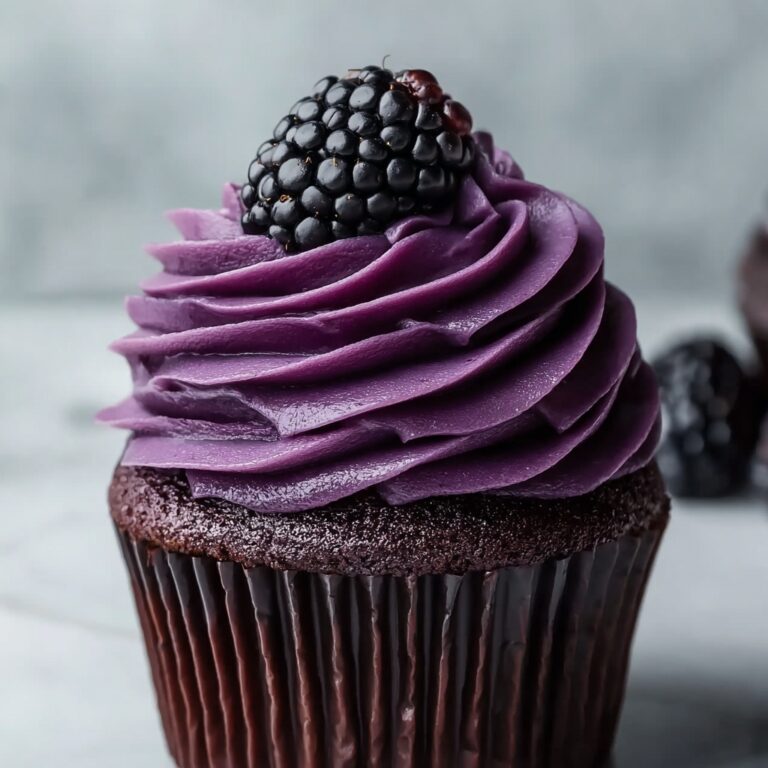 Dark Chocolate Blackberry Cupcakes Recipe