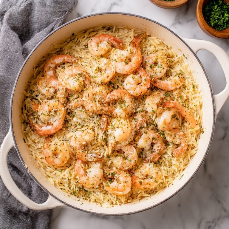 Garlic Butter Shrimp Scampi with Orzo Recipe