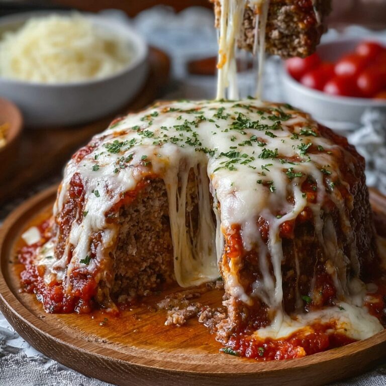 Classic Italian Meatloaf with Mozzarella and Marinara Recipe