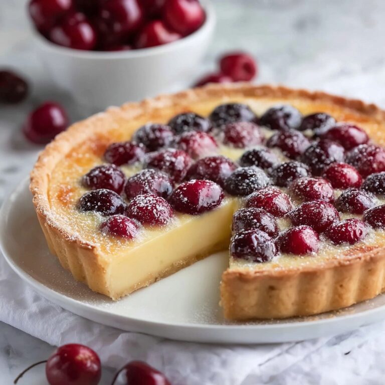 German Cherry Custard Pie Recipe