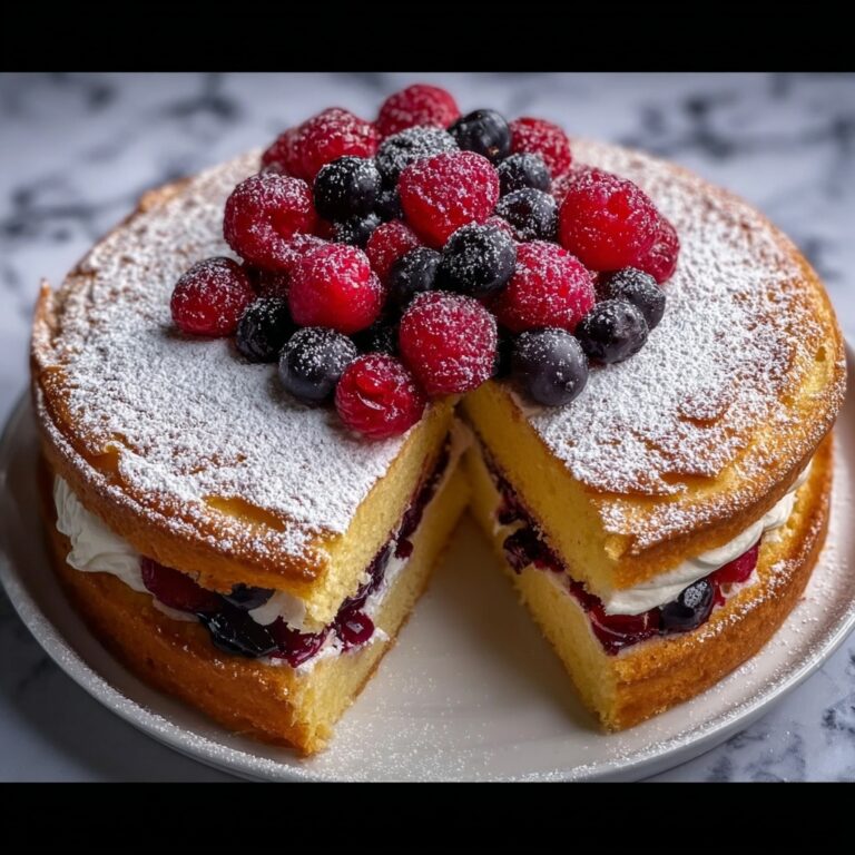 Pancake Cake with Pastry and Berry Fruit Recipe