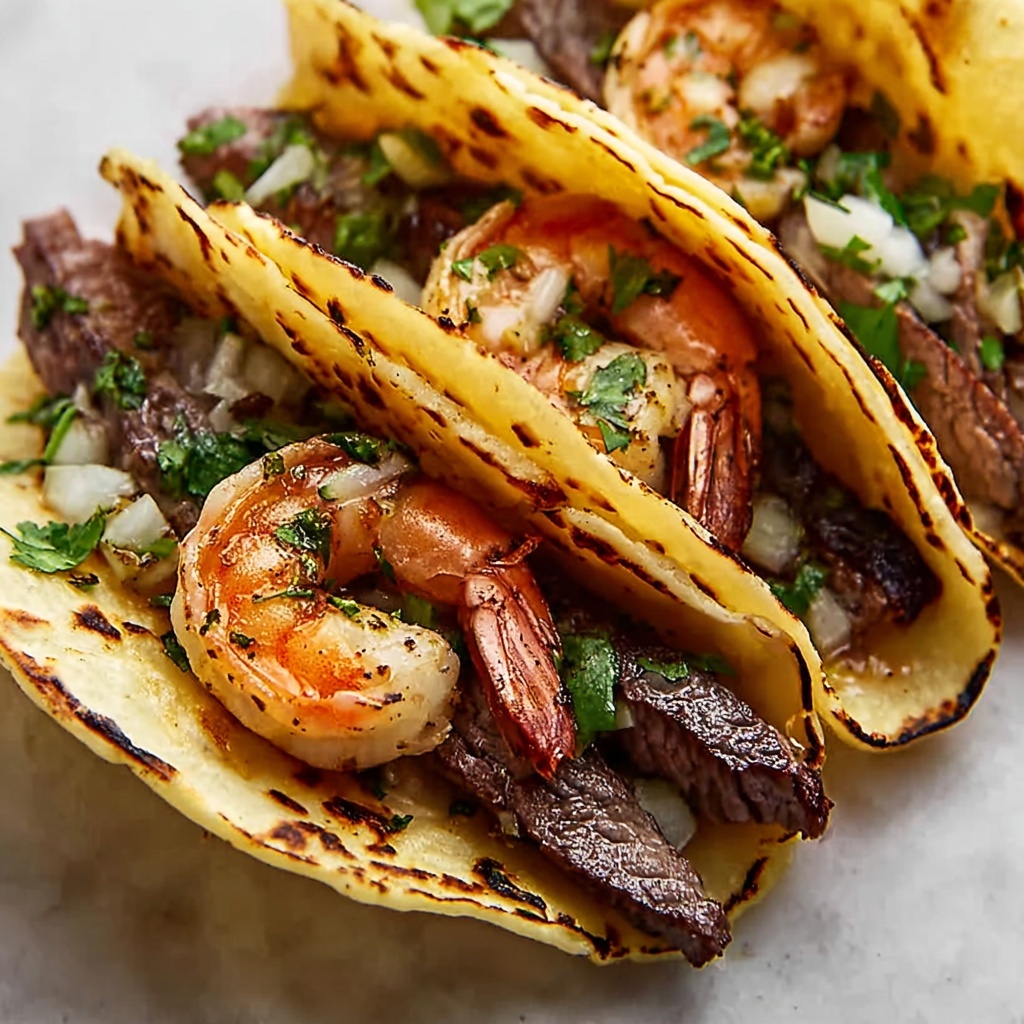 Street-Style Steak and Shrimp Tacos Recipe - Recipe Image