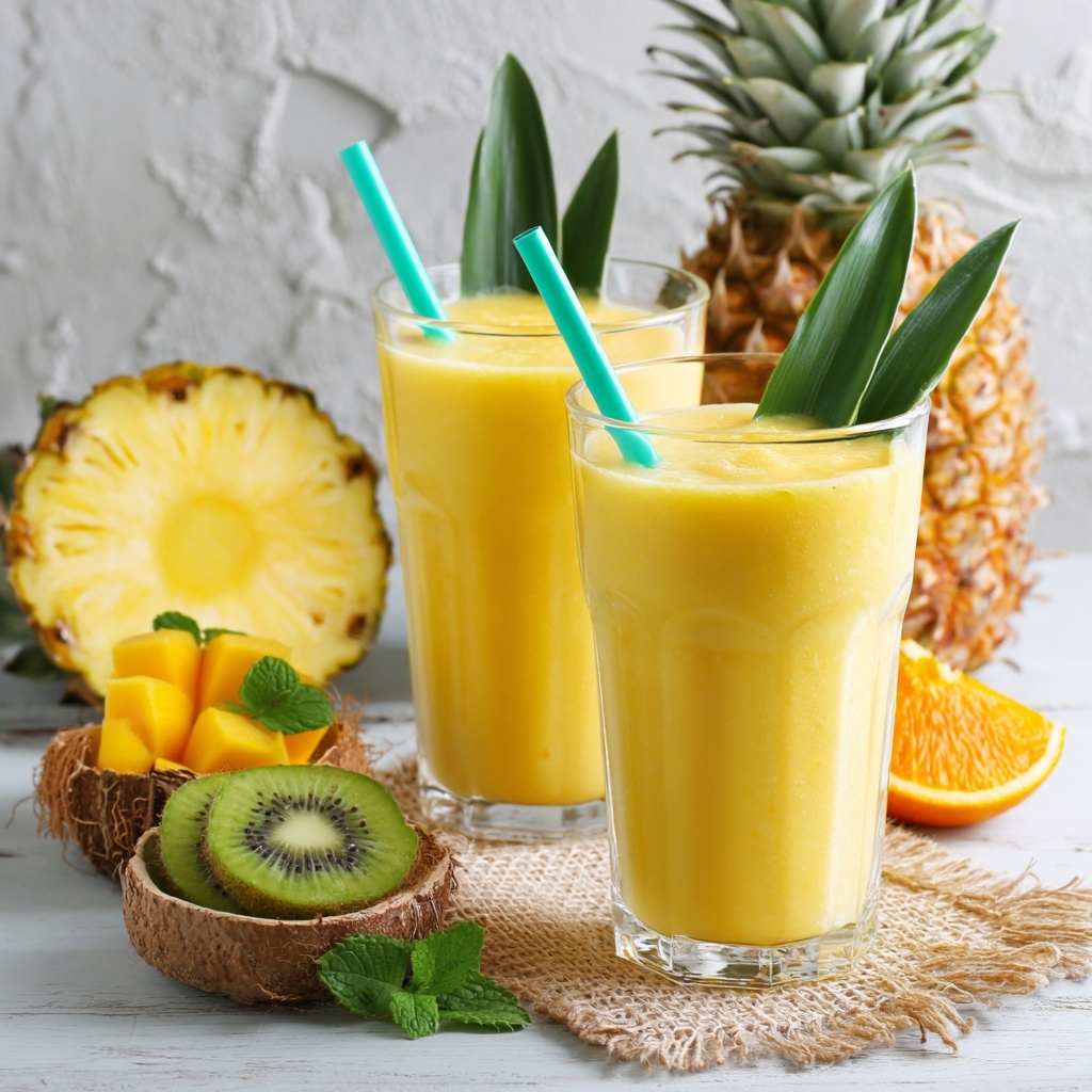 Mango Pineapple Smoothie Recipe - Recipe Image