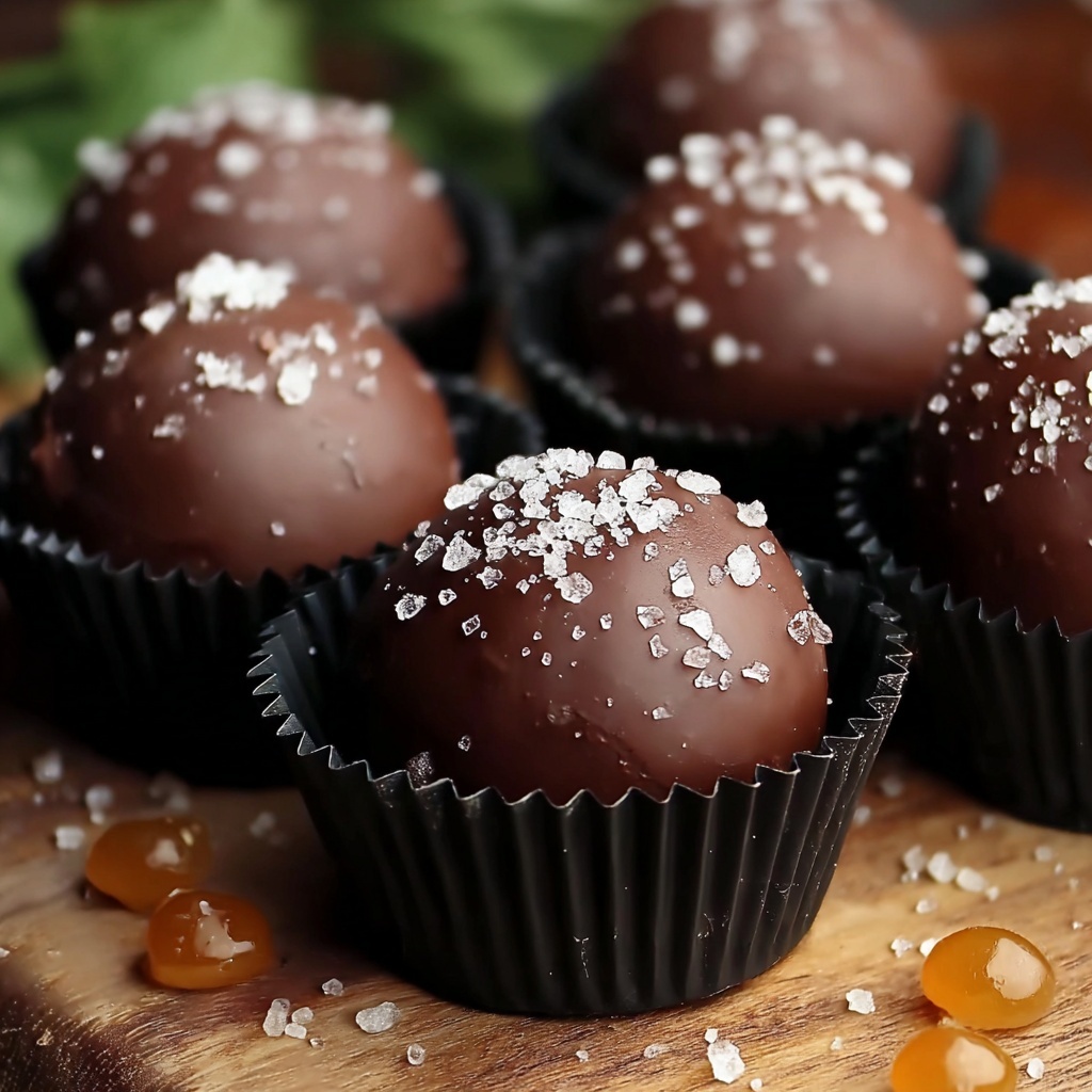 Salted Caramel Chocolate Fudge Truffles Recipe - Recipe Image