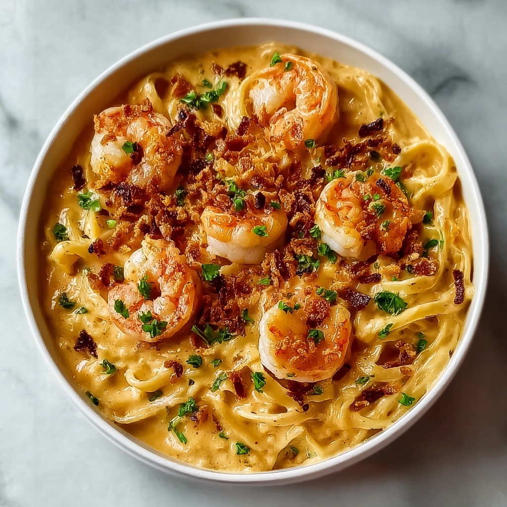 Creamy Chilli Garlic Prawn Pasta Recipe - Recipe Image