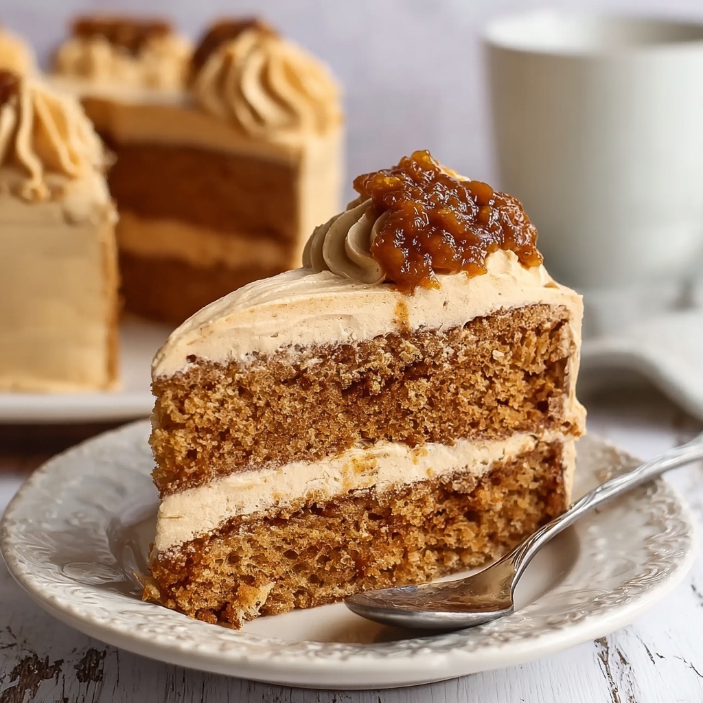 Pumpkin Cake with Caramel Cream Cheese Frosting Recipe - Recipe Image