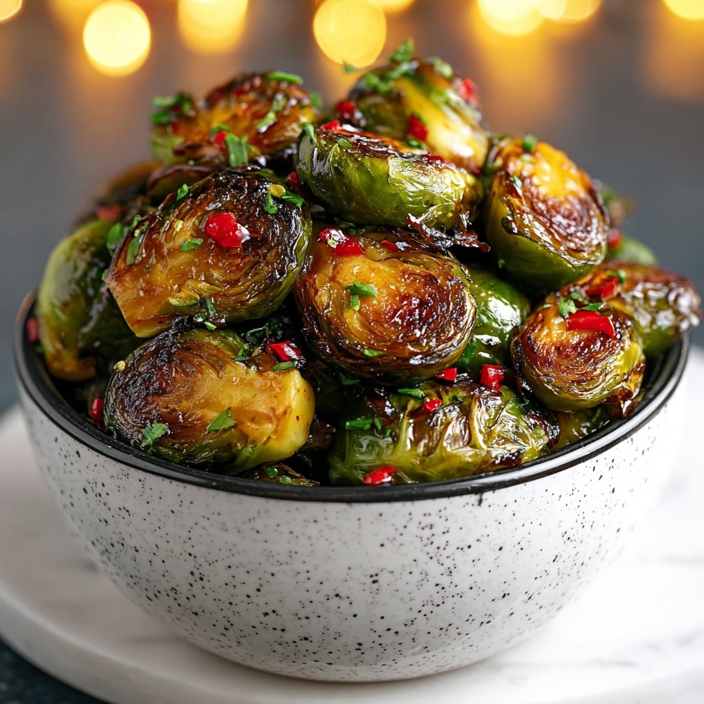 Sweet Chili Brussels Sprouts: A Deliciously Spicy Twist on a Classic Vegetable Dish Recipe - Recipe Image