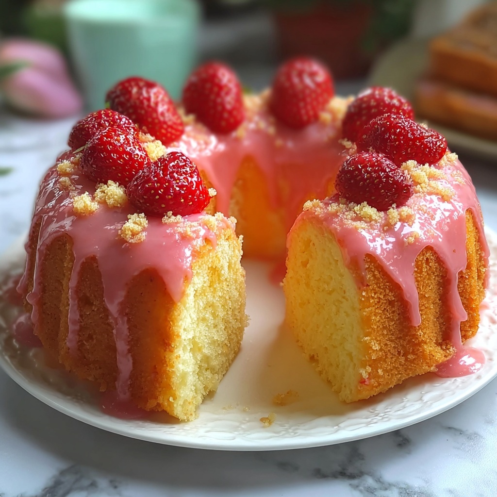 Strawberry Cheesecake Bundt Cake Recipe - Recipe Image