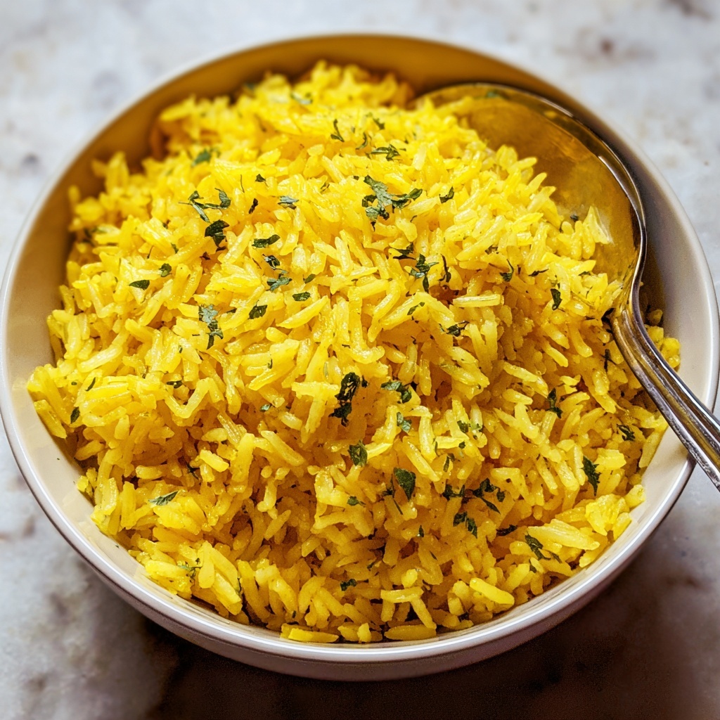Garlic Turmeric Rice Recipe - Recipe Image