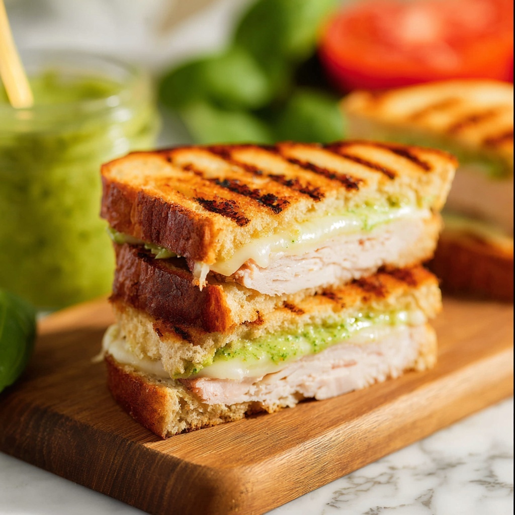 Easy Turkey Basil Pesto Panini Recipe - Recipe Image