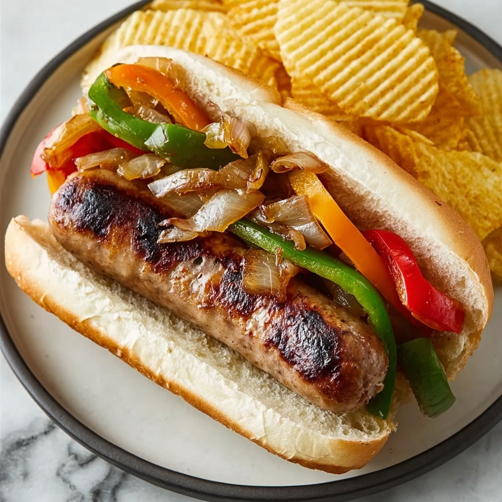 Sausage, Peppers, and Onions Sandwich Recipe - Recipe Image
