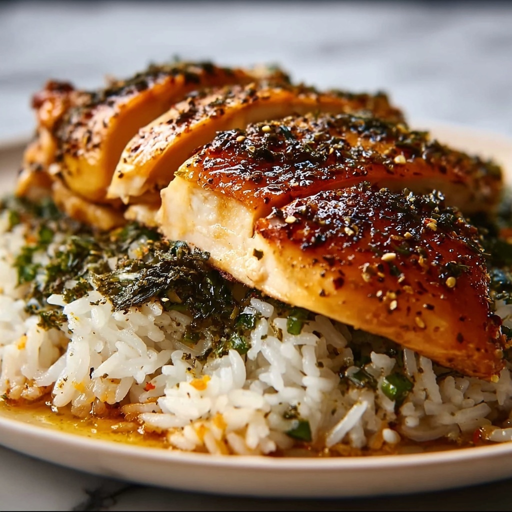 Chicken with Garlic Parmesan Rice Recipe - Recipe Image