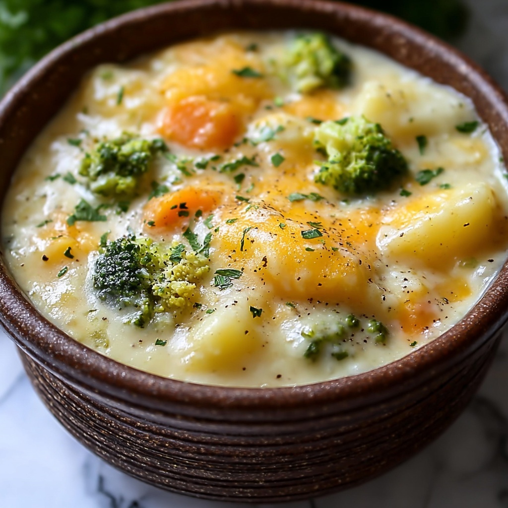 Crockpot Broccoli Cheddar Soup: Creamy Comfort Food Recipe - Recipe Image