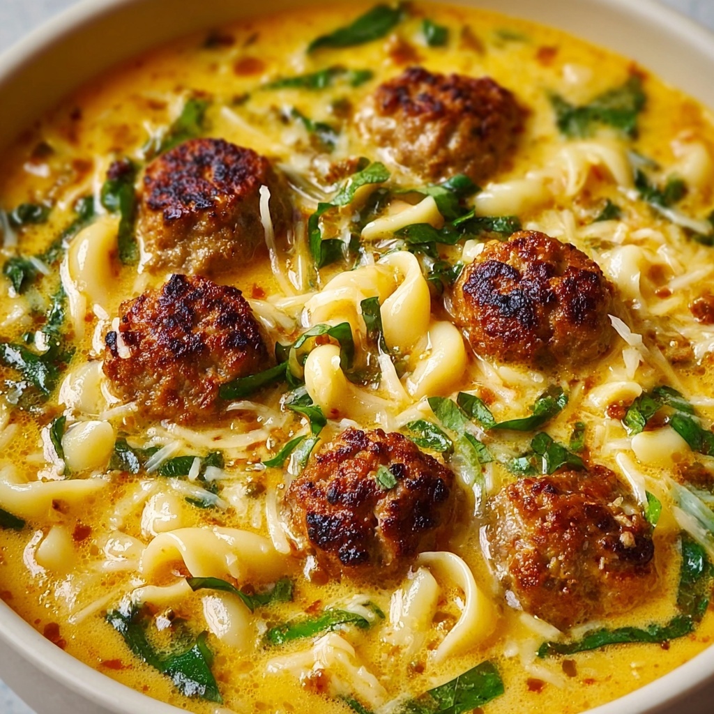 Coconut Curry Meatball Orzo Soup Recipe - Recipe Image