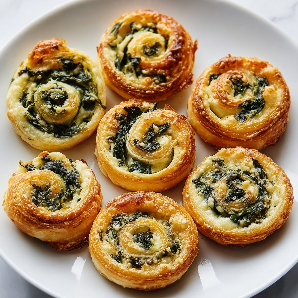 Cheesy Spinach Pinwheels Recipe - Recipe Image