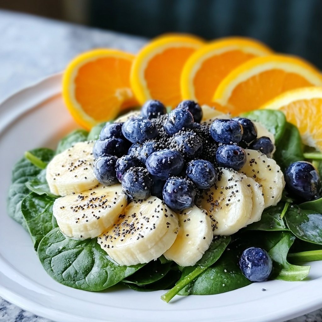 Blueberry Spinach Salad with Orange Poppy Seed Dressing Recipe - Recipe Image