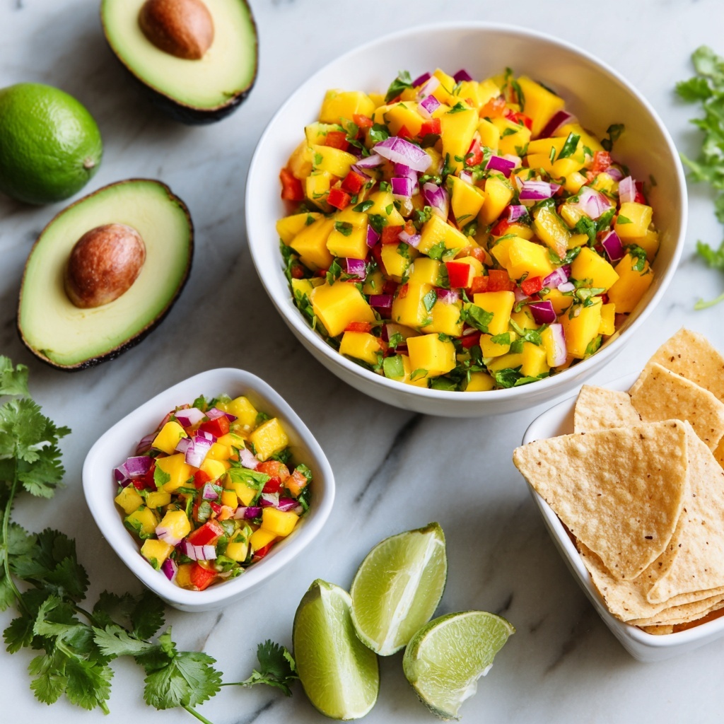 Mango Avocado Salsa with Tortilla Chips Recipe - Recipe Image