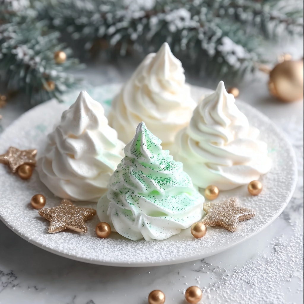 Christmas Meringue Cookies Recipe - Recipe Image