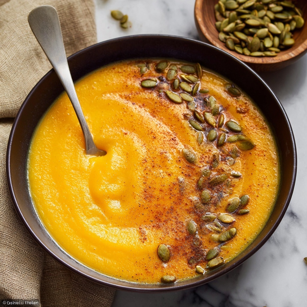 Roasted Butternut Squash and Pumpkin Soup Recipe - Recipe Image