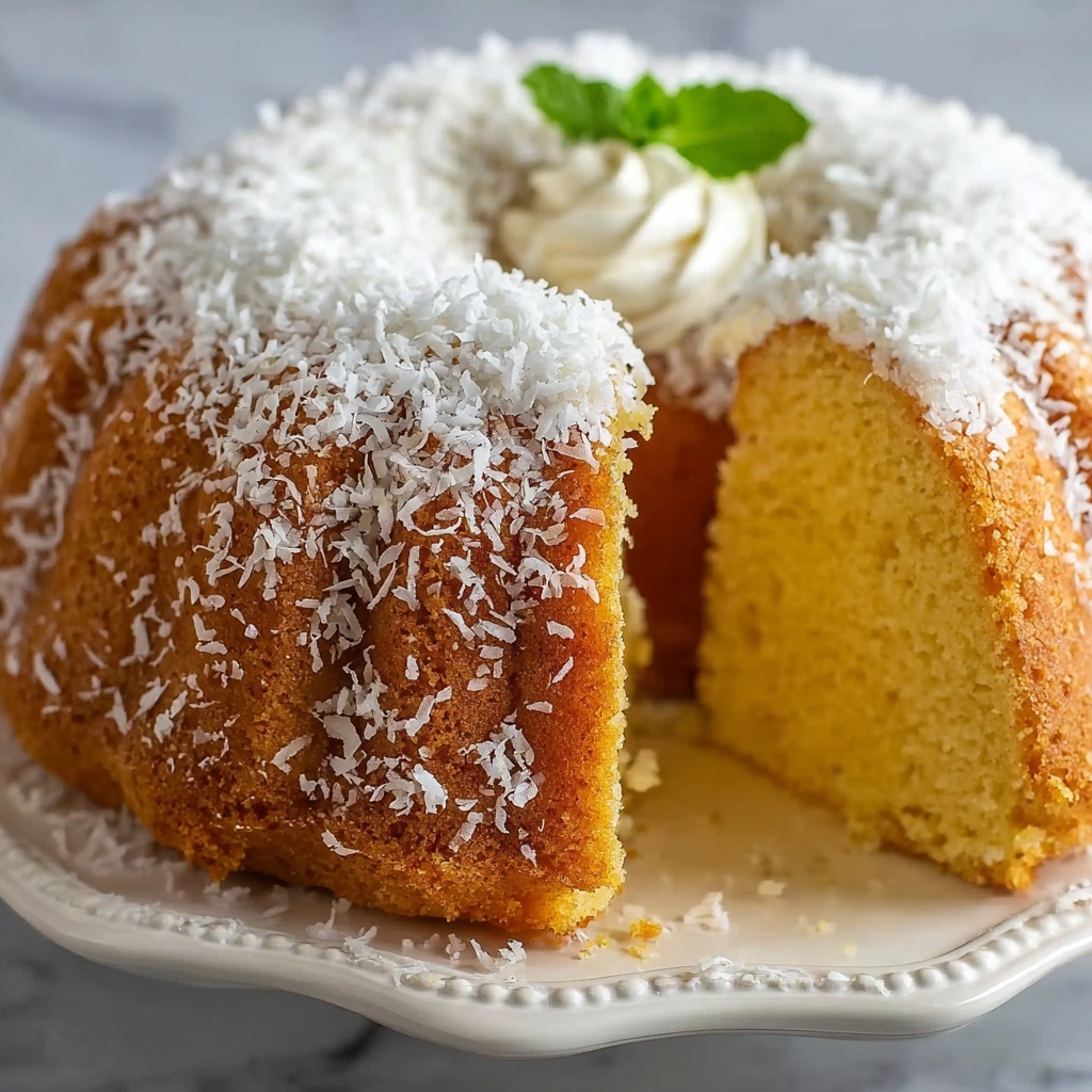 Coconut Cream Cheese Pound Cake Recipe - Recipe Image