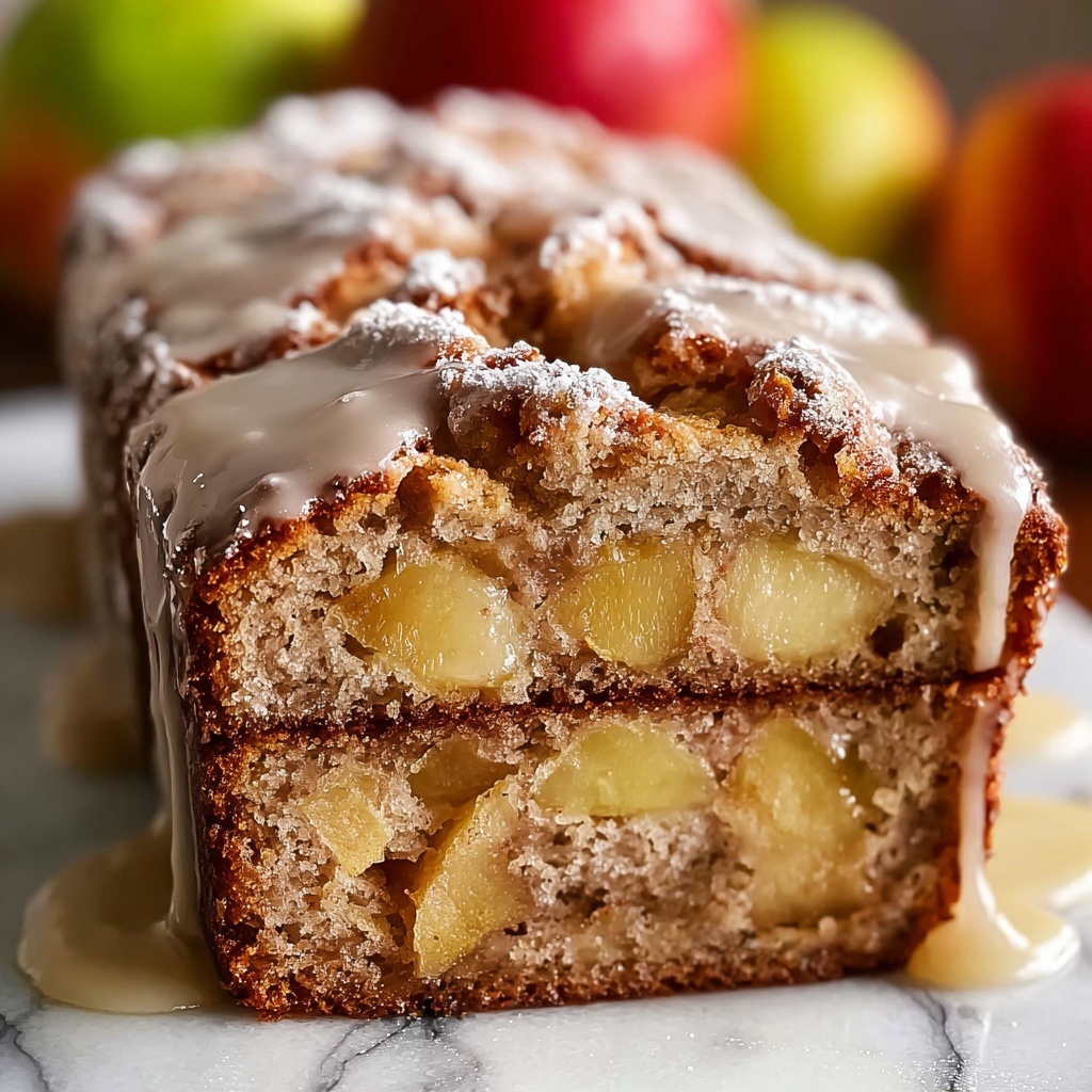 Apple Fritter Bread with Cinnamon and Sweet Glaze Recipe - Recipe Image