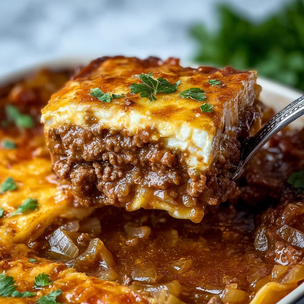 Egyptian Goulash with Phyllo and Meat Filling in a Savory Custard Recipe - Recipe Image