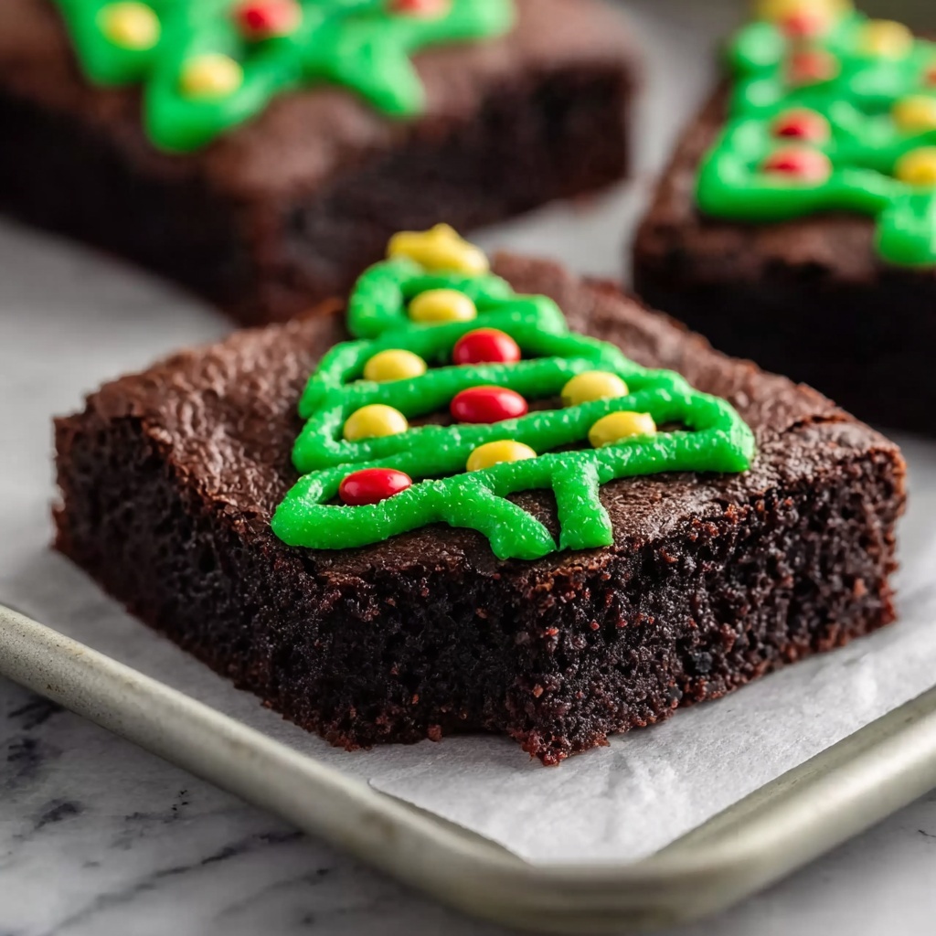 Christmas Tree Brownies Recipe - Recipe Image