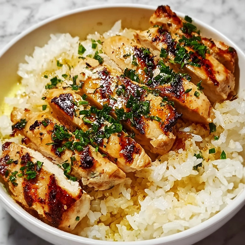 Chicken Scampi with Garlic Parmesan Rice Recipe - Recipe Image