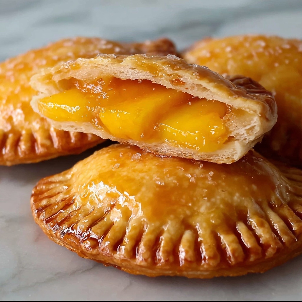 Golden Fried Peach Pies Recipe - Recipe Image