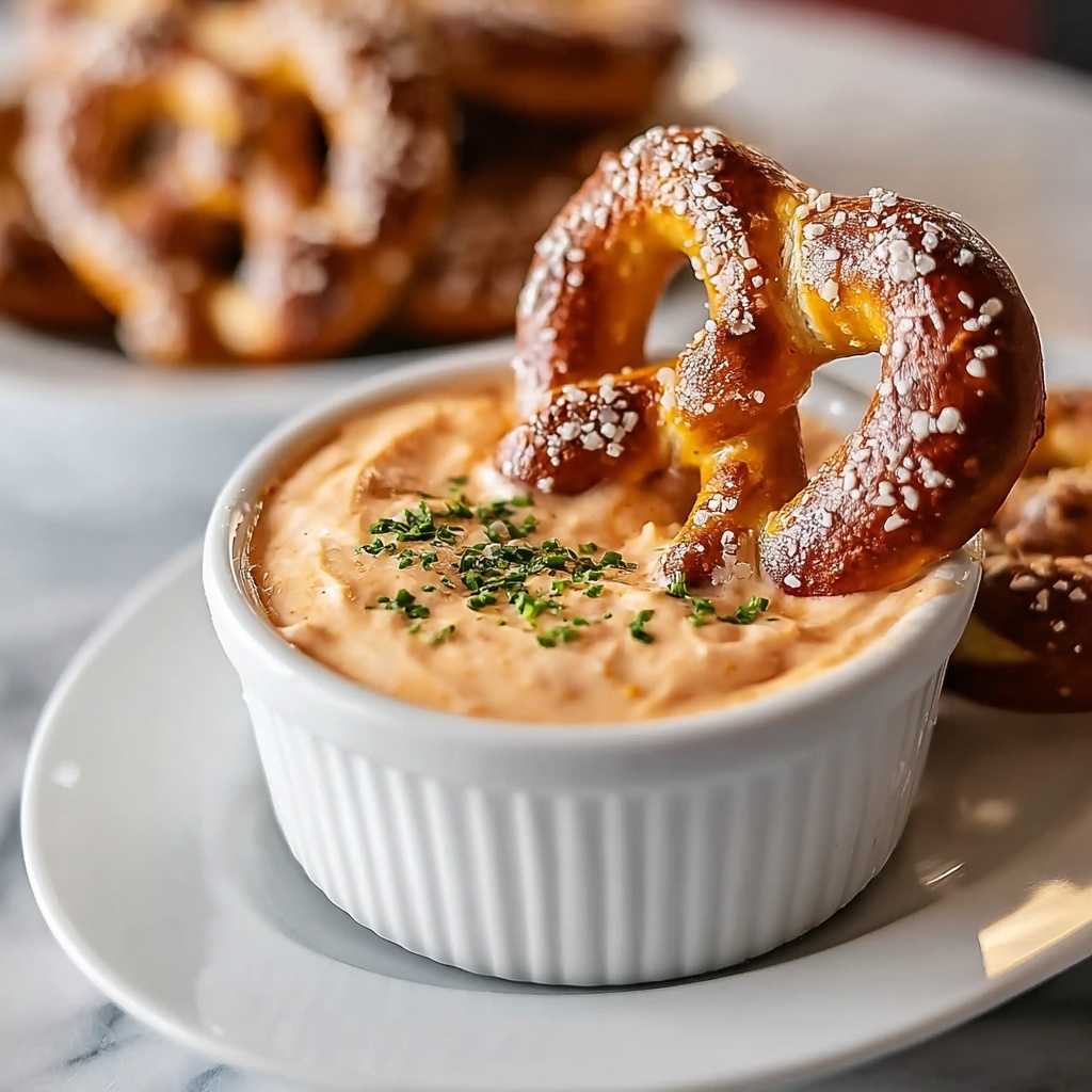 Beer Cheese Pretzels with Homemade Cheese Dip Recipe - Recipe Image