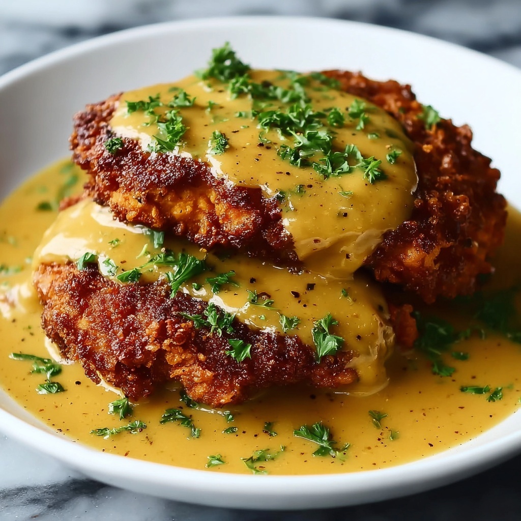 Pretzel-Crusted Chicken with Mustard Cheddar Sauce Recipe - Recipe Image