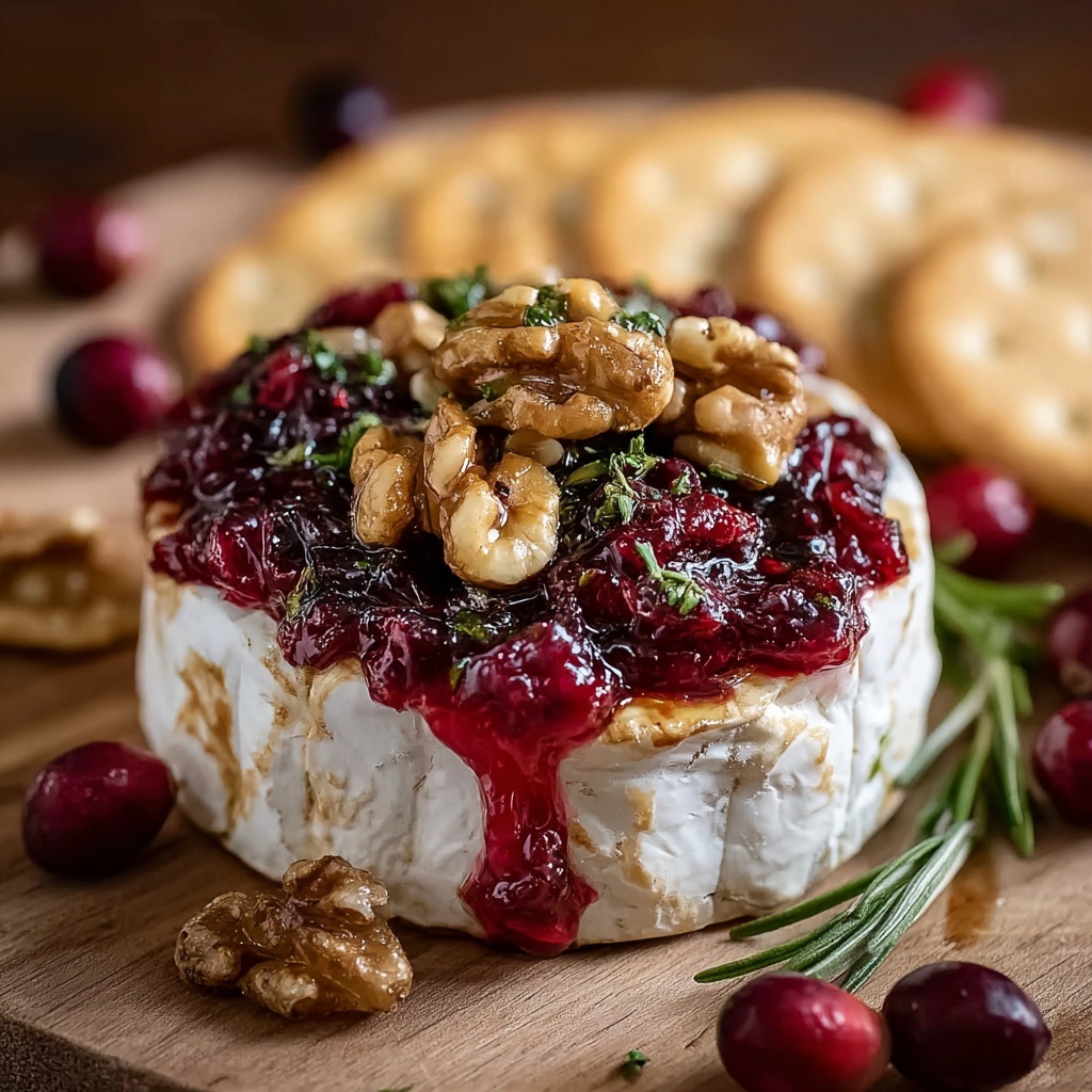Baked Brie with Cranberry Sauce Recipe - Recipe Image