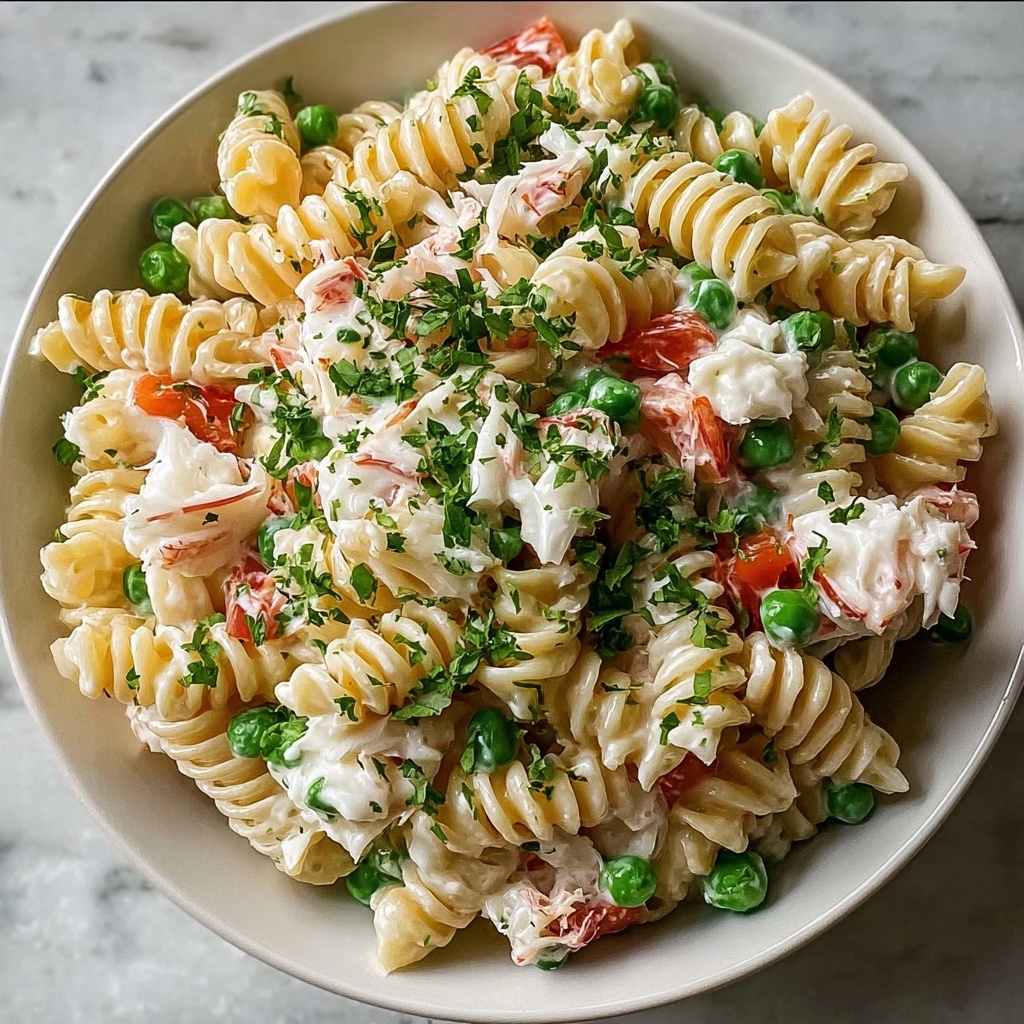 Crab Pasta Salad Recipe - Recipe Image