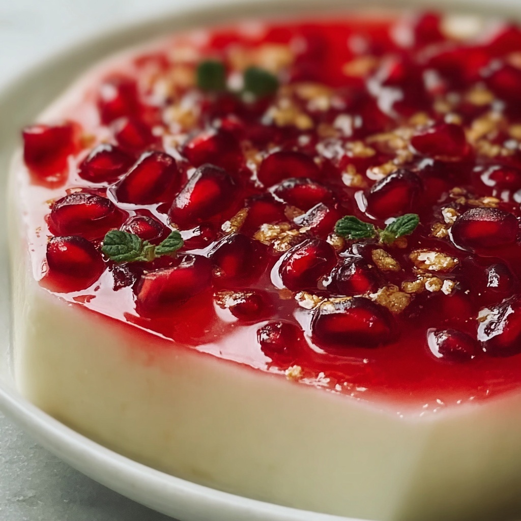 Greek Yogurt Cheesecake with Pomegranate Syrup Recipe - Recipe Image