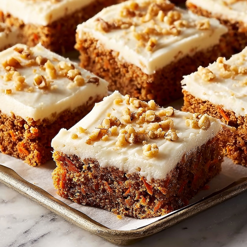 Decadent Carrot Cake Bars with Cream Cheese Frosting Recipe - Recipe Image