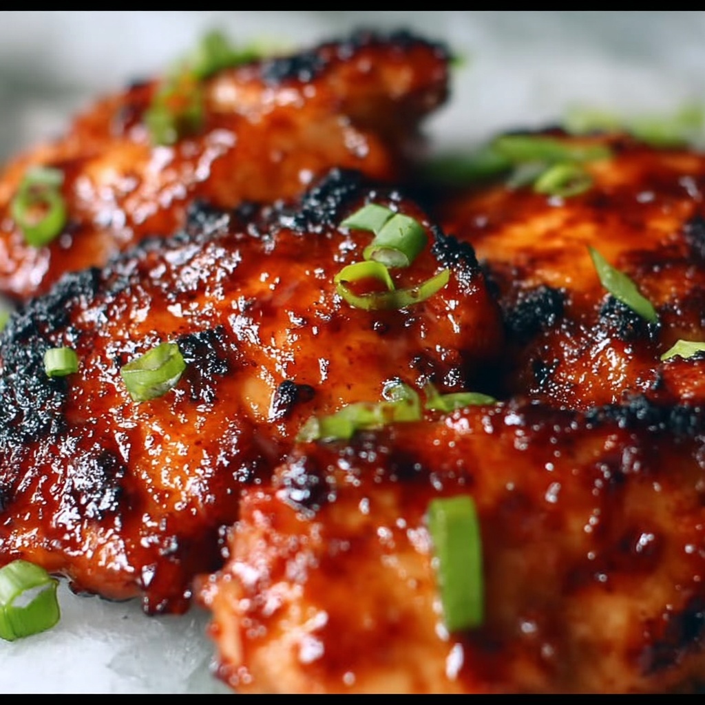 Sticky Sweet Chili Chicken Thighs Recipe - Recipe Image