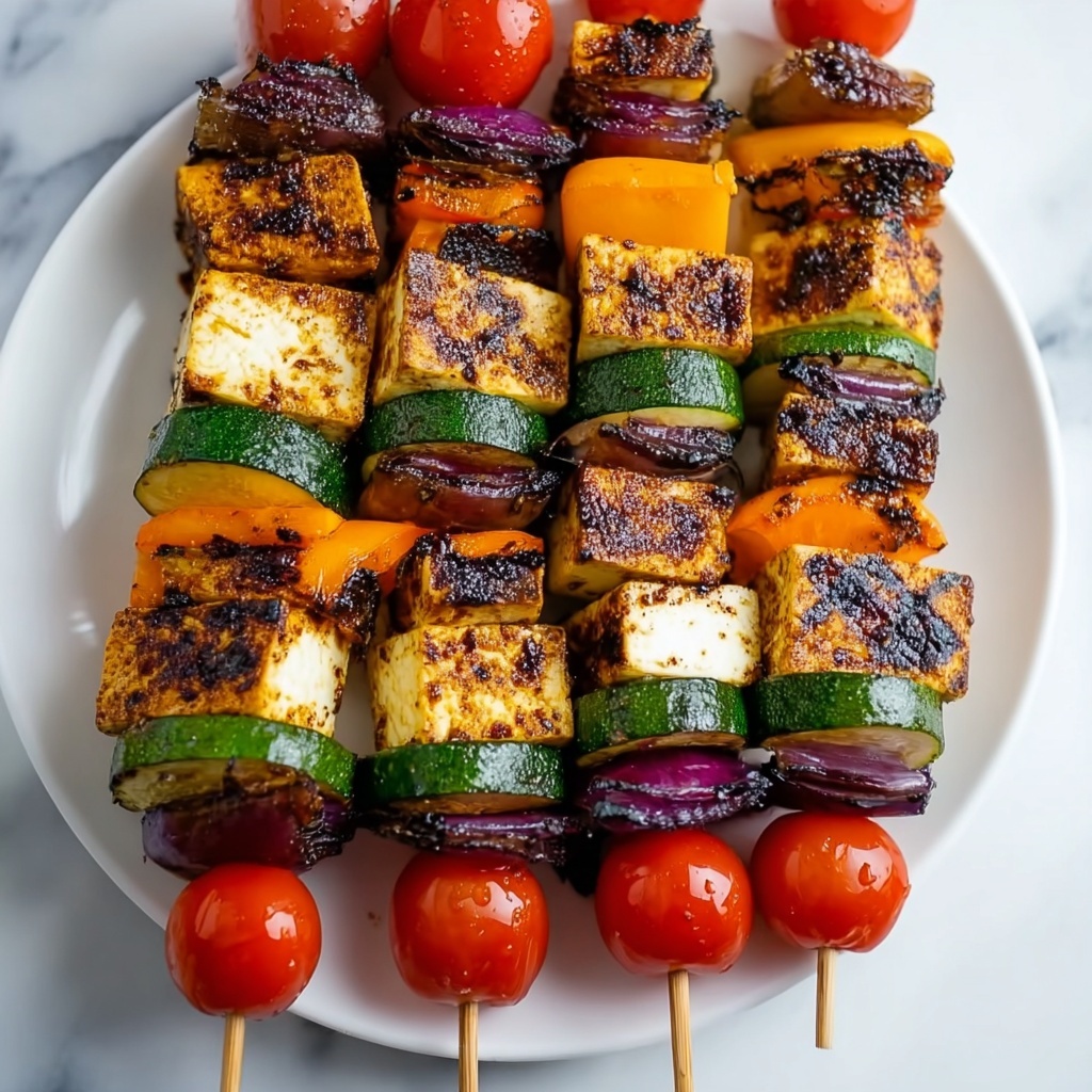 Grilled Greek Halloumi Kebabs Recipe - Recipe Image