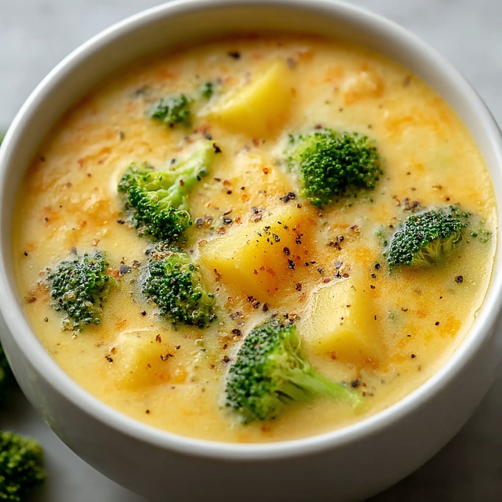 Crockpot Potato Broccoli Cheddar Soup Recipe - Recipe Image