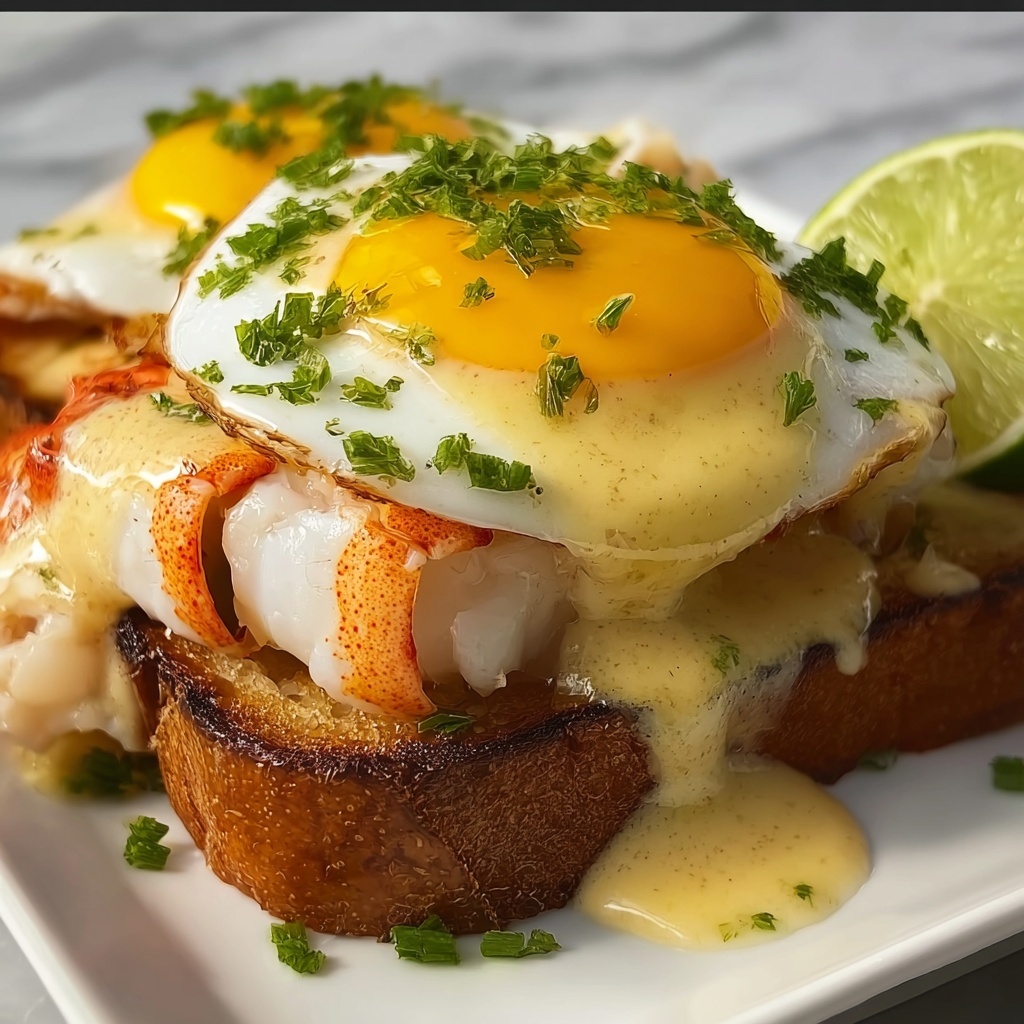 Bay Lobster Eggs Benedict with Cajun Hollandaise Recipe - Recipe Image