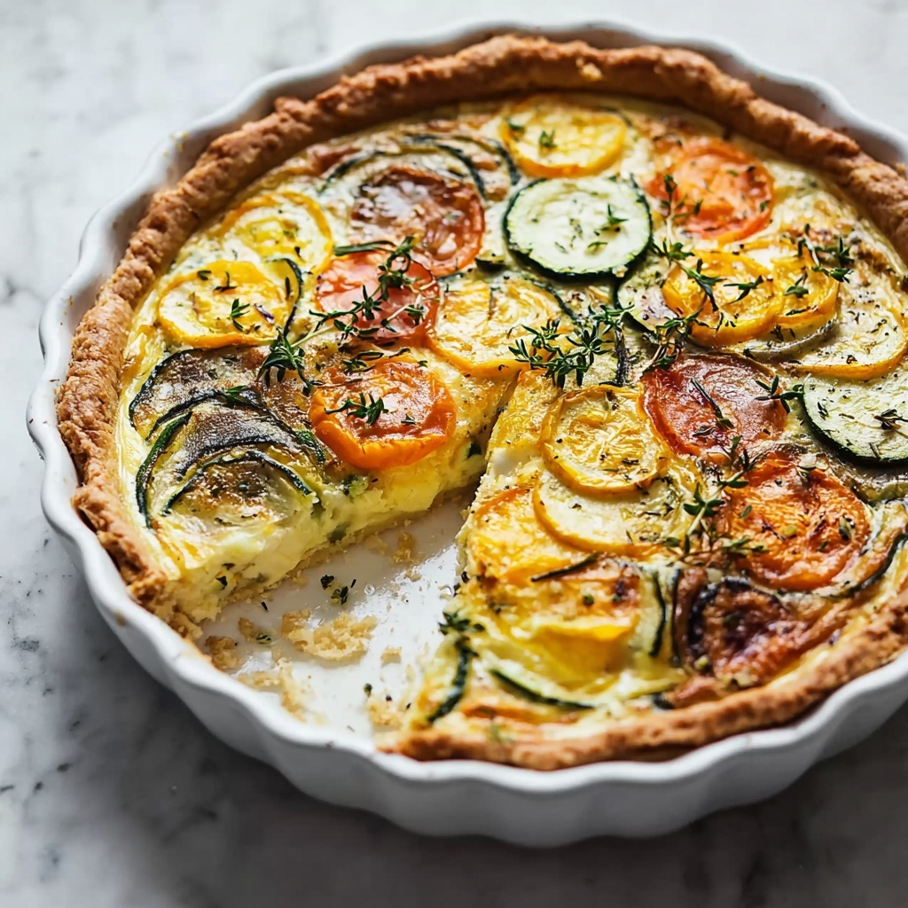 Crustless Garden Vegetable Quiche Recipe - Recipe Image