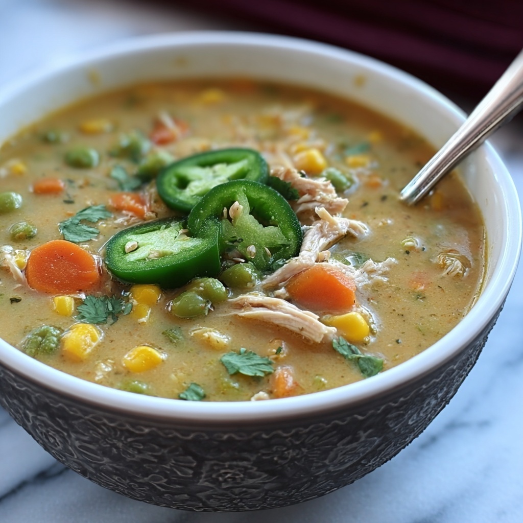 Crock Pot Green Enchilada Chicken Soup Recipe - Recipe Image