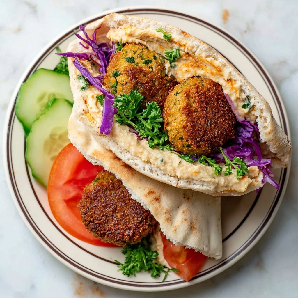 Falafel Wrap with Hummus, Fresh Veggies, and Tahini Sauce Recipe - Recipe Image