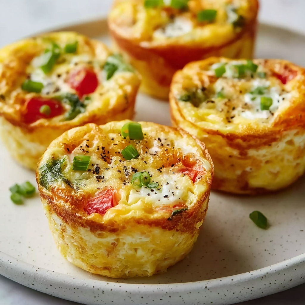 Egg White Muffins with Spinach, Bell Peppers, and Feta Recipe - Recipe Image
