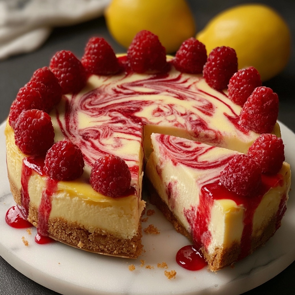 Lemon Raspberry Cheesecake Recipe - Recipe Image